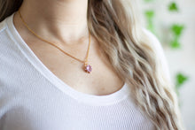 Load image into Gallery viewer, Lavender Crystal Charm Necklace
