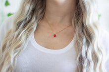 Load image into Gallery viewer, Little Strawberry Charm Necklace
