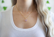 Load image into Gallery viewer, Lavender Crystal Charm Necklace
