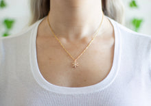 Load image into Gallery viewer, Gold Snowflake Charm Necklace

