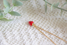 Load image into Gallery viewer, Little Strawberry Charm Necklace
