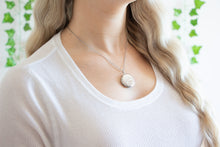 Load image into Gallery viewer, Silver Floral Locket Necklace

